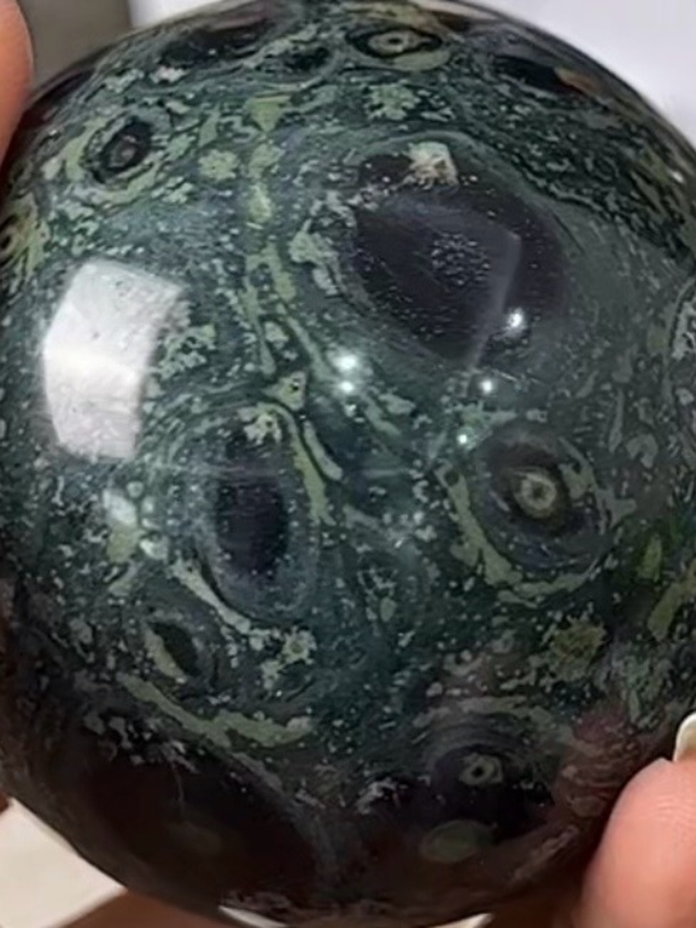 Polished Green Kambaba Jasper Sphere - Decorative Habitat Accent